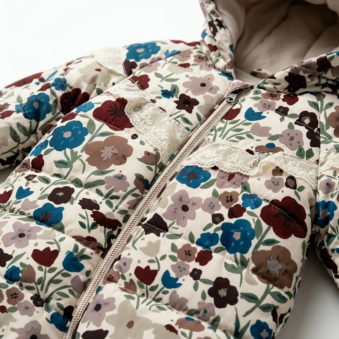 Combinaison Fleurs rétro — Détail matière