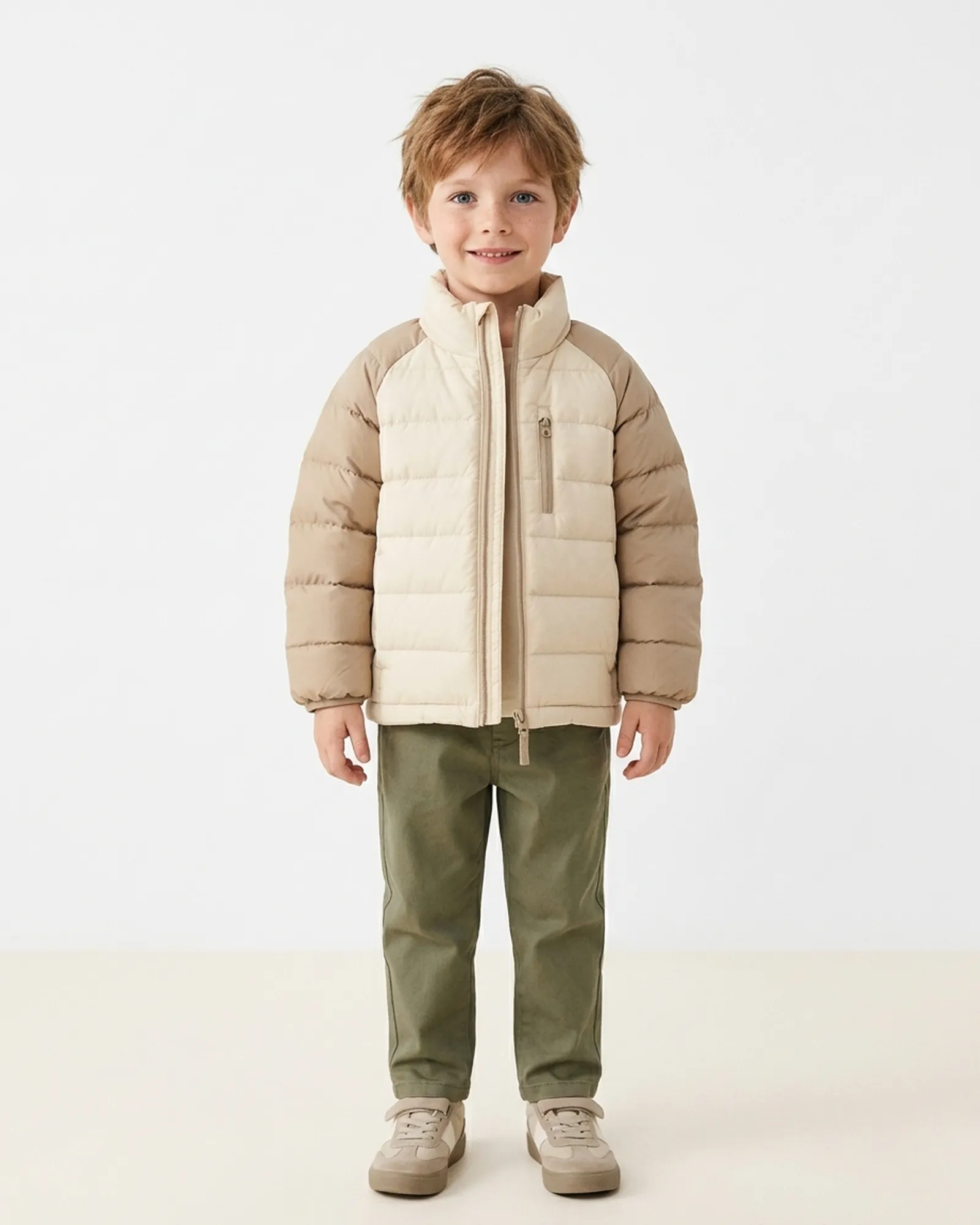 Doudoune premium col montant — Kaki