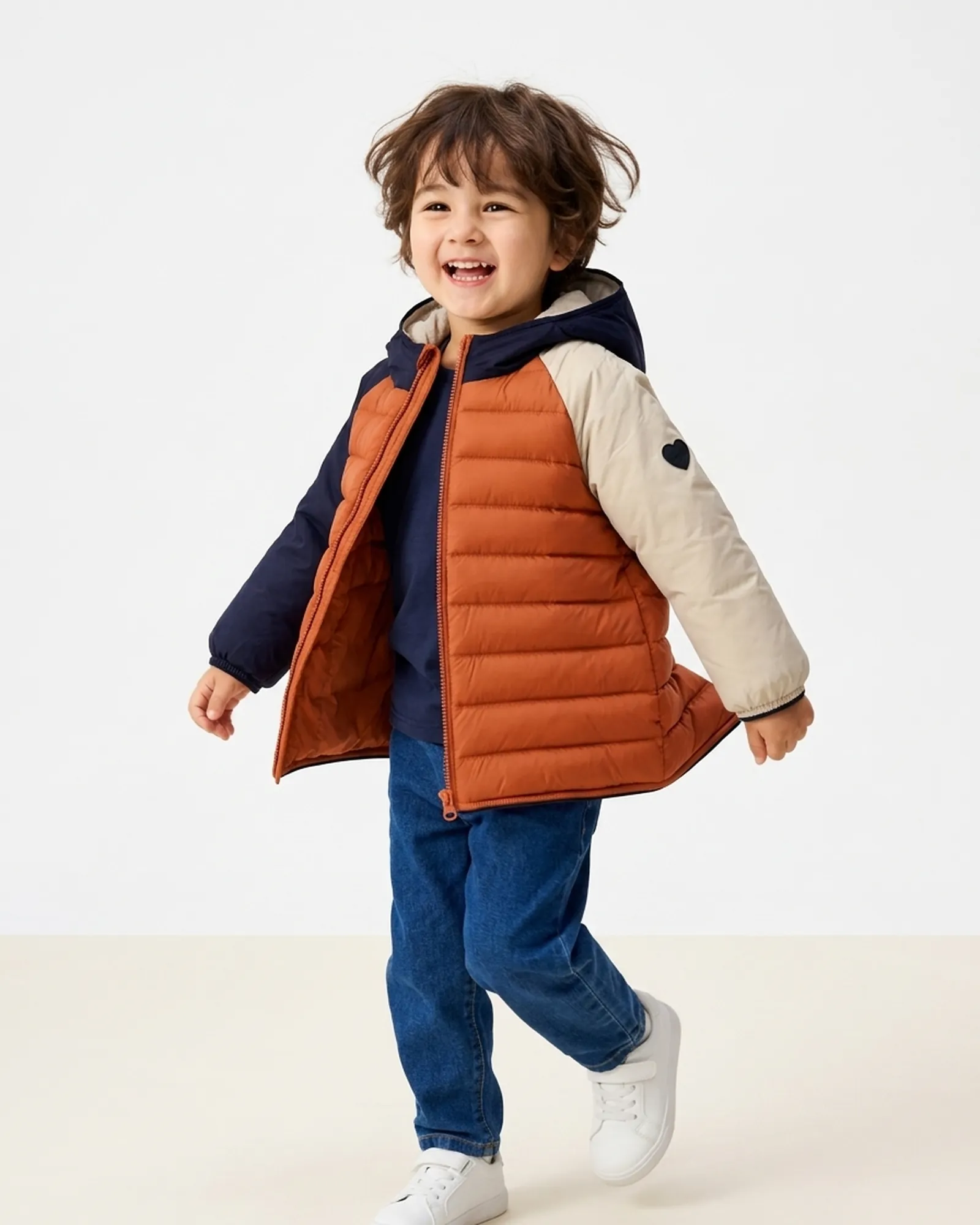 Doudoune urbaine color-block — En mouvement